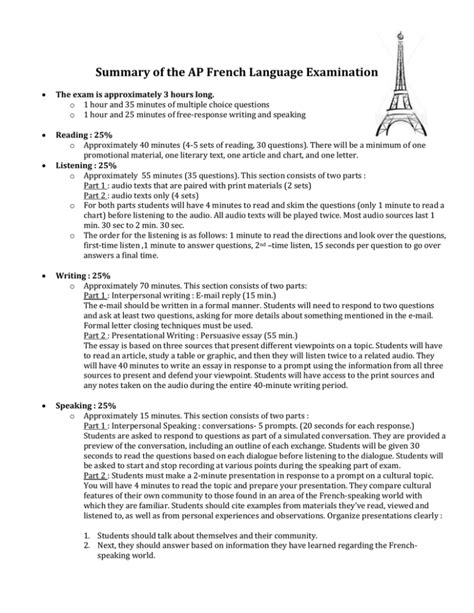 answer key ap french preparing language examination Reader