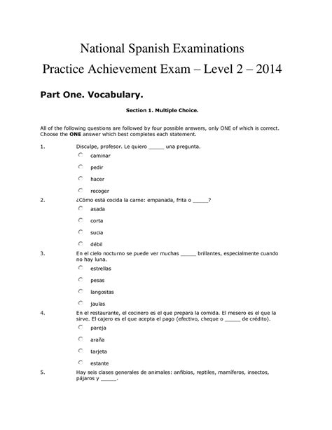 answer key ap spanish exam 2014 Reader