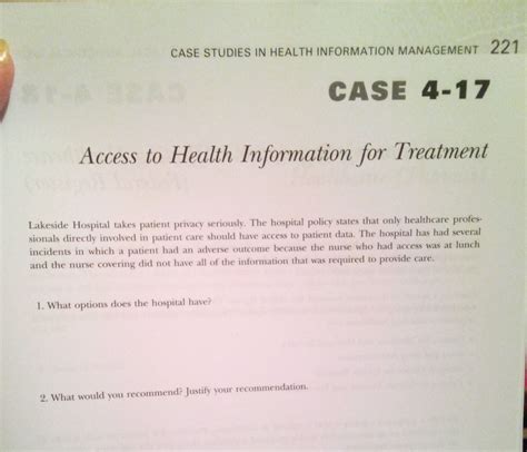 answer key case studies health information management Doc