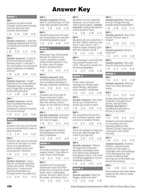 answer key evan moor grade 5 Reader