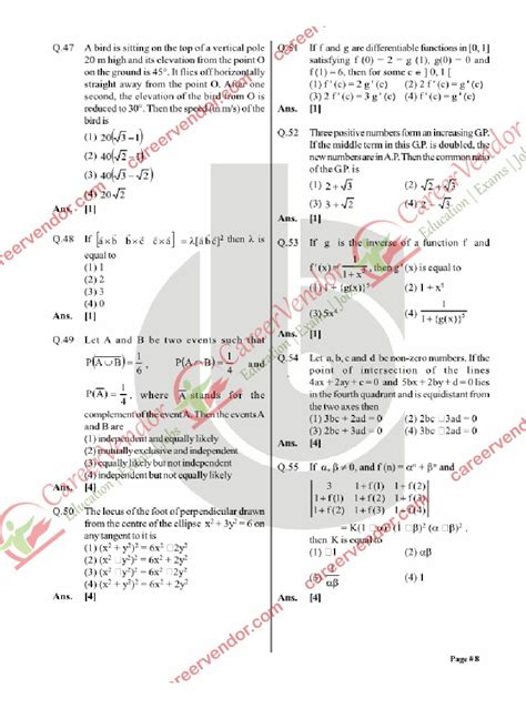 answer key for 12 4 2014 onlyn exam of jee mains Doc