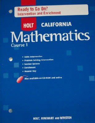 answer key for california math course 1 Epub