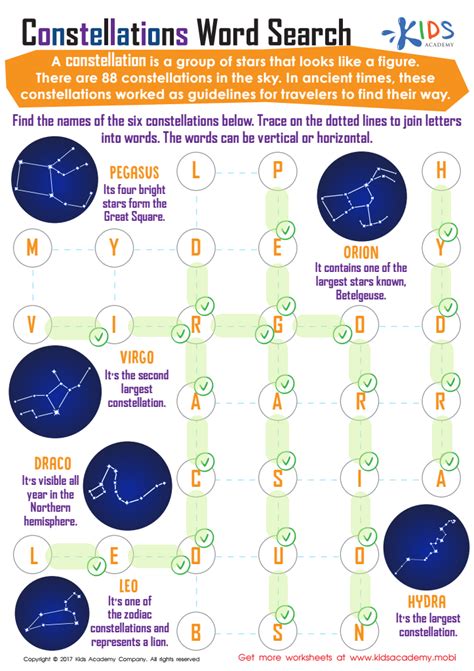 answer key for constellation word Doc