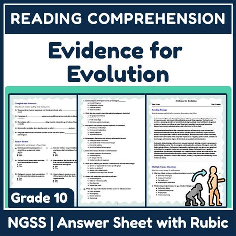 answer key for evidence of evolution Reader