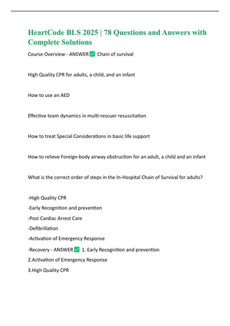 answer key for heartcode bls exam Epub