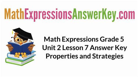 answer key for math expressions volume 2 PDF