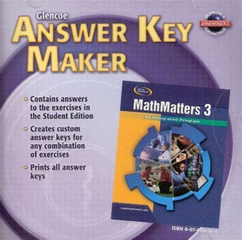 answer key for mathmatters 3workbook Reader