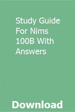 answer key for nims 100b Reader