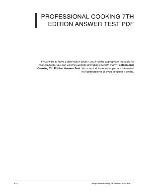 answer key for professional cooking 7th edition Ebook Doc