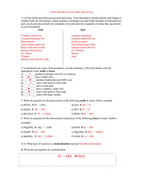 answer key for review acids and bases Kindle Editon