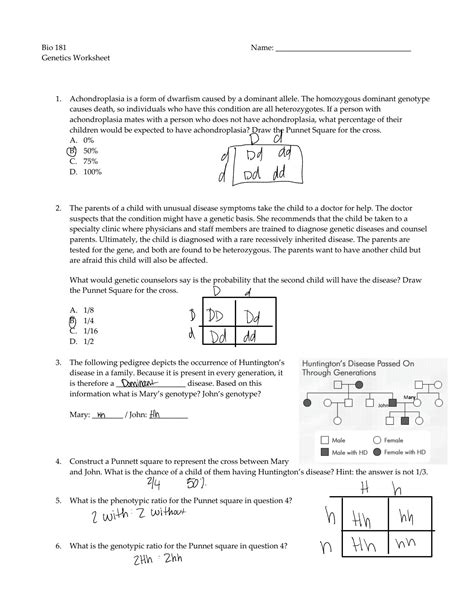 answer key for science heredity note taking PDF