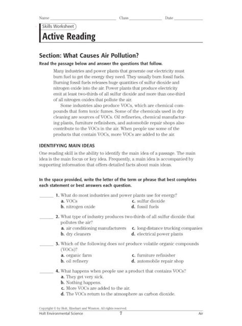 answer key holt environmental science ch 5 PDF
