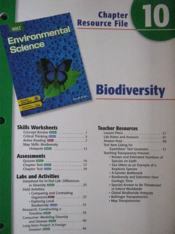 answer key holt environmental science teachers resource Doc