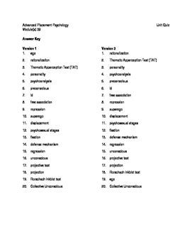 answer key of ap psychology Kindle Editon