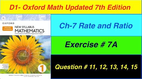 answer key of mathematics d1 PDF