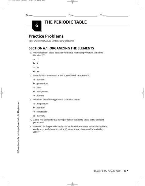 answer key prentice hall periodic table Epub