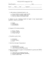 answer key rn and lpn pre employment Doc