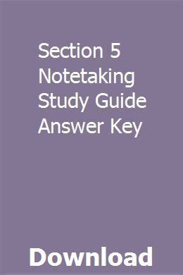answer key section 13 notetaking study guide Kindle Editon