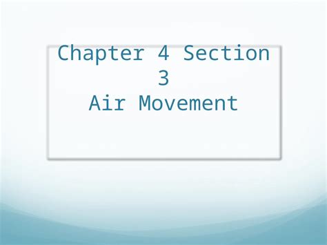 answer key section 3 air movement PDF