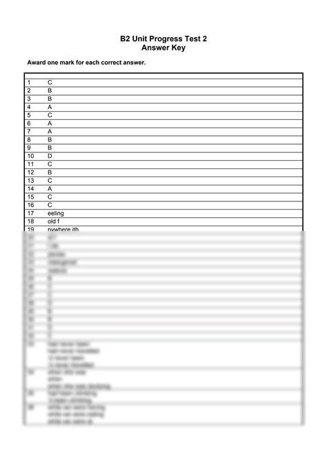 answer key test a unit 2 Reader