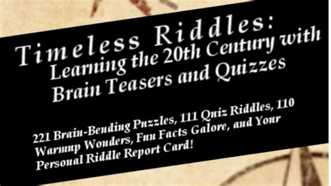 answer key to 20th century brain teasers Kindle Editon