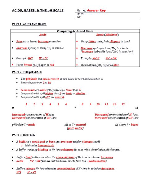 answer key to describing acids and bases Kindle Editon