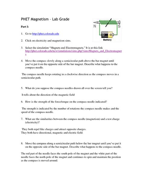 answer key to mag lab phet PDF