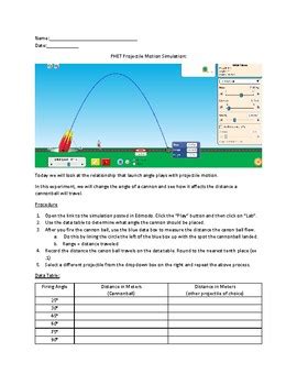 answer key to projectile motion sim Epub