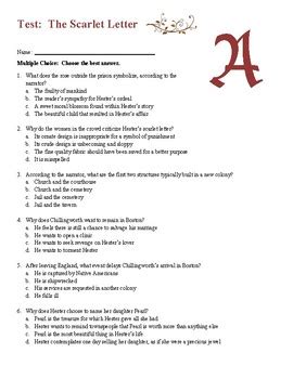 answer key to scarlet letter activities oxford Reader