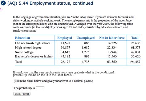 answer probability of continued employment Epub