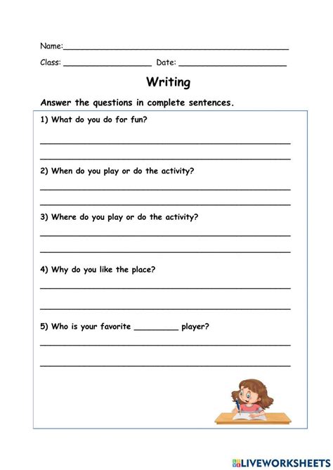 answering in complete sentences worksheet Epub