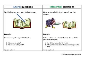 answering literal and inferential Reader