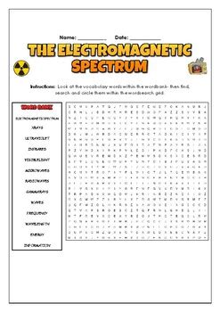 answers electromagnetic spectrum word scramble Doc