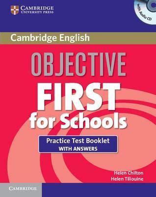 answers for cambridge objective first test booklet PDF