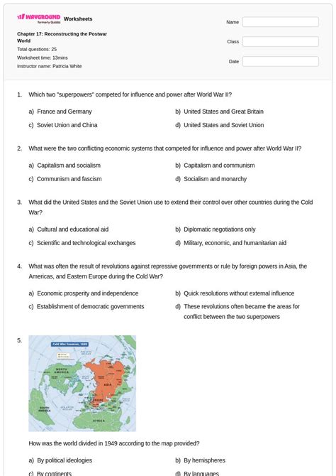 answers for changes for postwar era worksheet chapter 17 Epub