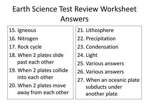 answers for earth science Epub