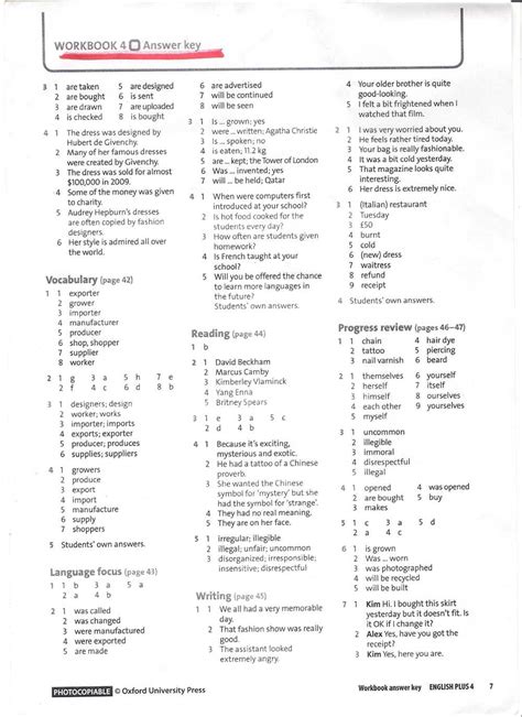 answers for french 2 workbook Reader