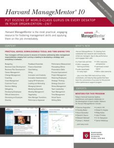 answers for harvard managementor proces improvment Reader