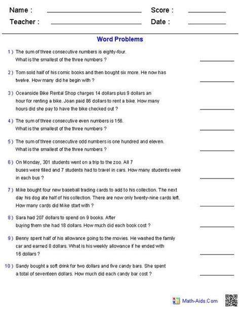 answers for math word problems Reader