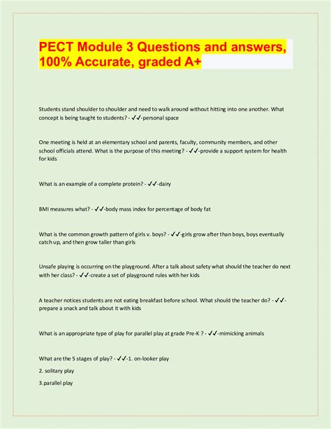 answers for pect module 3 Reader