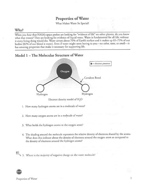 answers for pogil biology properties of water PDF