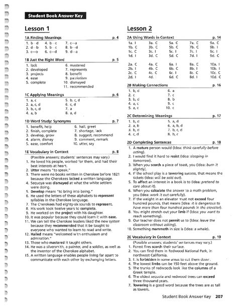 answers for test 18 Reader