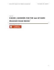 answers for the 1999 ap euro released exam PDF PDF