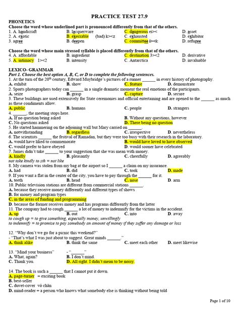 answers key practice test 2 diabetes Kindle Editon