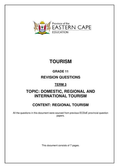 answers of tourism project of grade 11 2014 Epub