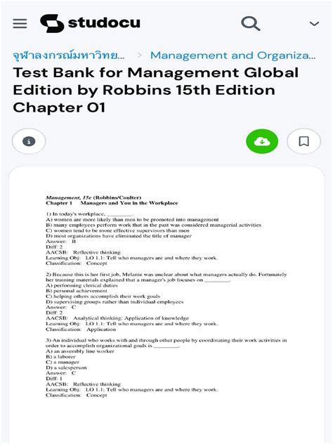 answers quiz management robbins Epub