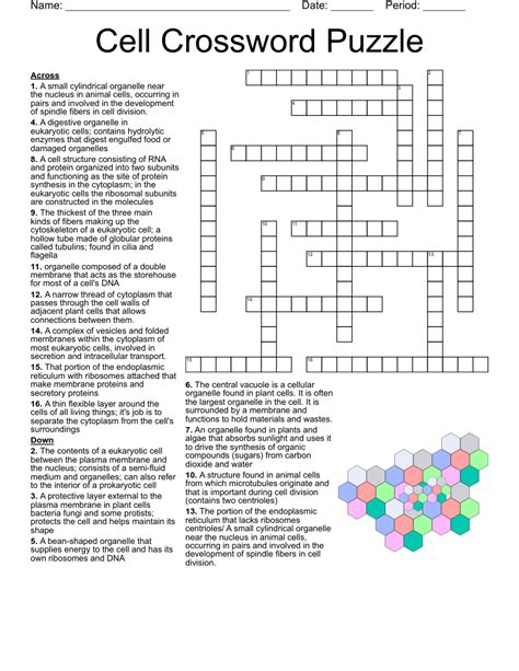 answers to a cell crossword puzzle Reader