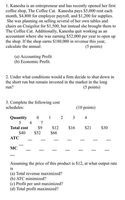 answers to accounting coffee and cafe supplier Doc
