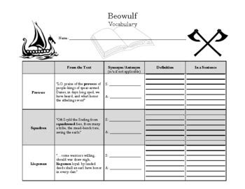 answers to beowulf english 12 packet Doc