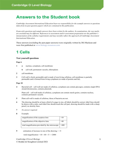 answers to biology book questions Epub